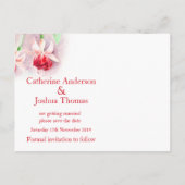 Fuchsia art floral rouge enregistrer la carte de d (Dos)