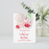 Fuchsia art floral rouge enregistrer la carte de d (Debout devant)