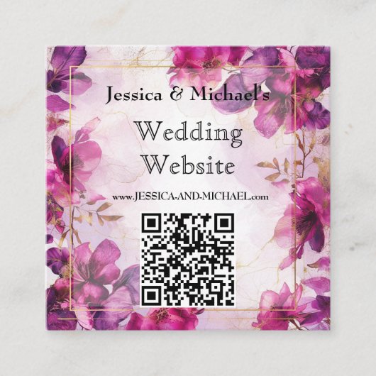 Fuchsia Betovering: Waterverf Informatiekaartje (Voorkant)