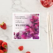 Fuchsia Betovering: Waterverf Servet (Insitu)