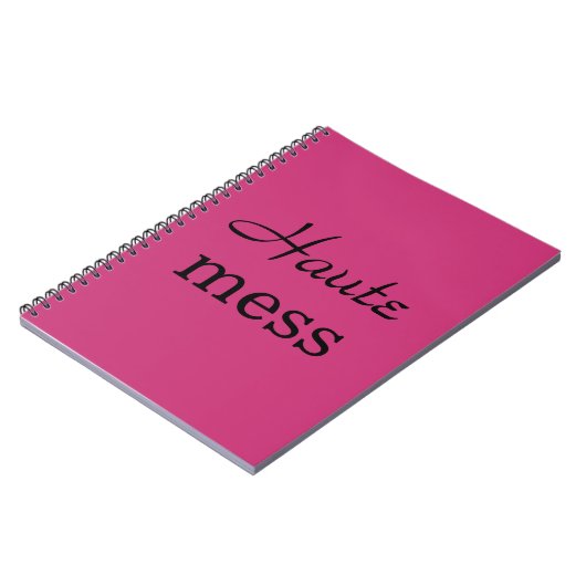 Fuchsia & Black Haute Mess Carnet (Côté gauche)