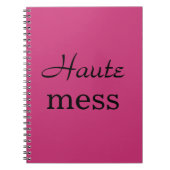 Fuchsia & Black Haute Mess Carnet (Devant)