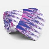 Fuchsia blauw grijs stropdas (Opgerold)