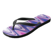 Fuchsia blauw grijs teenslippers (Schuin)