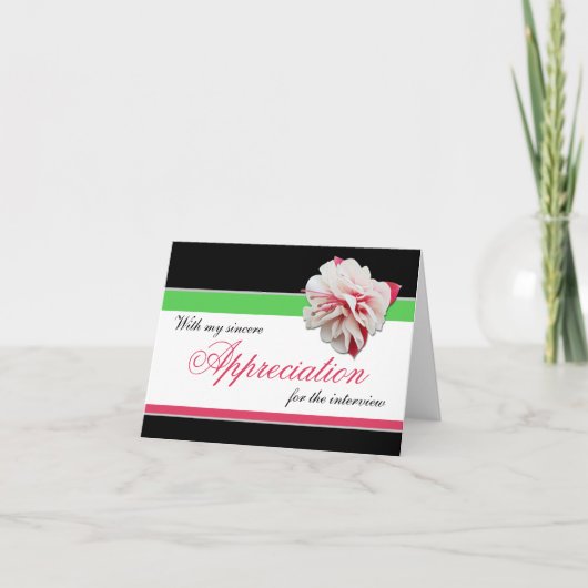 Fuchsia Bloem Roze Groen Interview Bedankt (Voorkant)