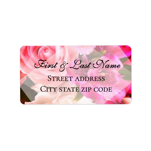 Fuchsia Bloemen Label (Voorkant)