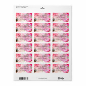 Fuchsia Bloemen Label (Full Sheet)