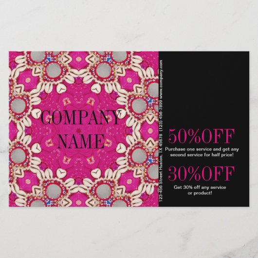 fuchsia boheemien chakra massagetherapeut Yoga Flyer (Voorkant)