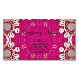 fuchsia bohemian chakra massage therapeut Yoga Magnetisch Visitekaartje