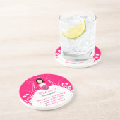 Fuchsia bruidsmeisje trouwjurk Onderzetters (Zijkant)