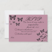 Fuchsia Butterflies RSVP (Devant)
