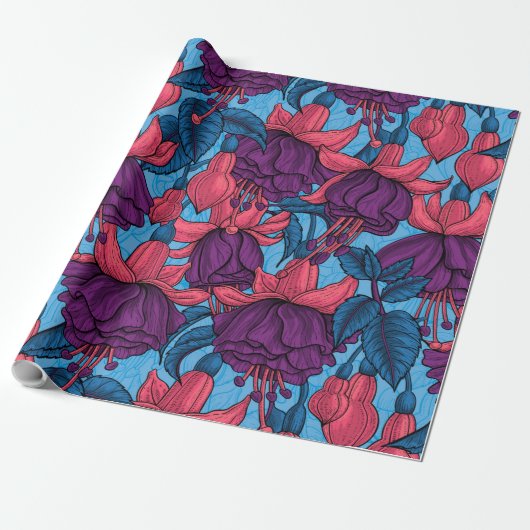 Fuchsia Cadeaupapier (Uitgerold)