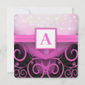 Fuchsia Calla Lily Faire-part de mariage (Dos)