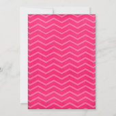 Fuchsia Chevron lance une invitation à la douche n (Dos)