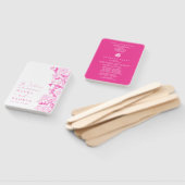 Fuchsia Chinoiserie Floral Garden Trouwprogramma Handwaaier (Niet-gemonteerd)