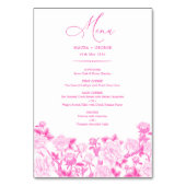 Fuchsia Chinoiserie Menu & Numéro de table (Dos)
