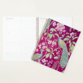 Fuchsia Chinoiserie paon floral (Devant avec enveloppe)