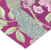 Fuchsia Chinoiserie pauwenbloem Lange Tafelloper (Hoek)