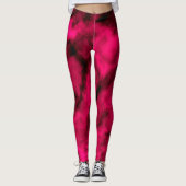 Fuchsia Clouds Abstract Leggings (Voorkant)