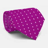 Fuchsia Cravate Rose Homme, Dotted Design (Roulé)