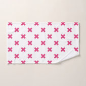 Fuchsia croix sur le blanc (Serviette à main)