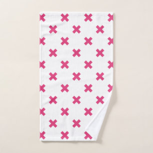 Fuchsia croix sur le blanc