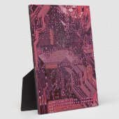 Fuchsia Cyber Circuit Board Tech Electronics Fotoplaat (Zijkant)