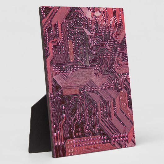 Fuchsia Cyber Circuit Board Tech Electronics Fotoplaat (Zijkant)