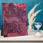 Fuchsia Cyber Circuit Board Tech Electronics Fotoplaat (Zijkant)