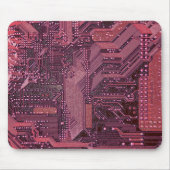 Fuchsia Cyber Circuit Board Tech Electronics Muismat (Voorkant)