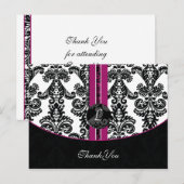 fuchsia damask DankU Kaarten (Voorkant / Achterkant)
