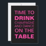 Fuchsia Dancing 30th Birthday Invitation<br><div class="desc">Cette invitation à fêter un anniversaire amusant et flirtant est facile à personnaliser pour n'importe quel âge.</div>