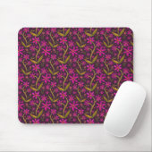 Fuchsia | Dancing Watercolor Daisies Muismat (Met muis)