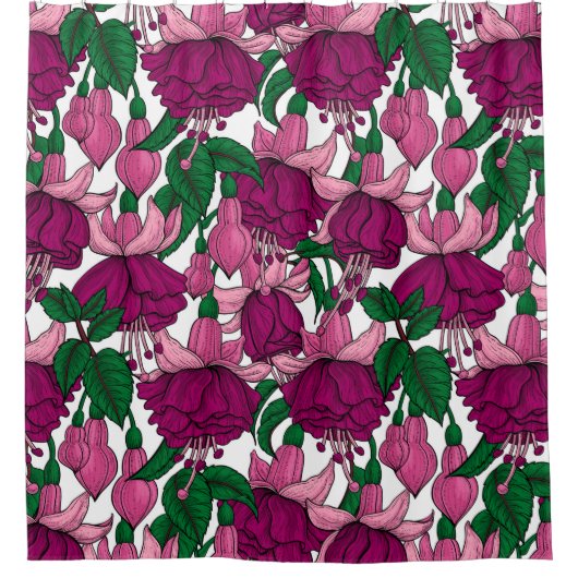 Fuchsia Douchegordijn (Voorkant)