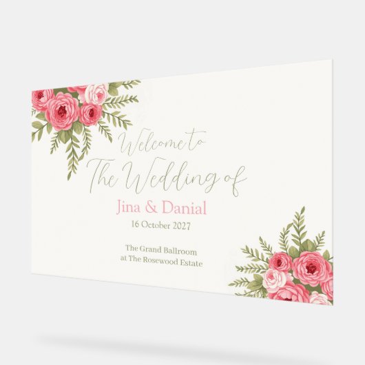 Fuchsia Dream Acryl Bord (Hoek)