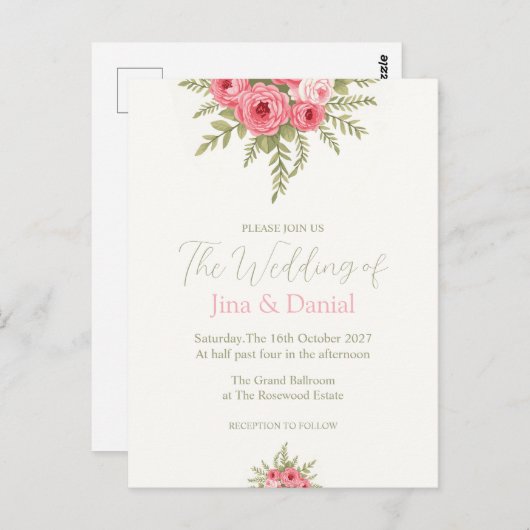 Fuchsia Dream Briefkaart (Voorkant / Achterkant)