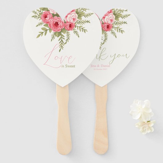 Fuchsia Dream Handwaaier (Voorkant en achterkant)