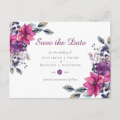 Fuchsia Dreams ENREGISTRER LA DATE CARTE POSTCARD (Devant)