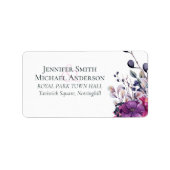 Fuchsia Dreams Mariage ÉTIQUETTE DE ADRESSE Floral (Devant)