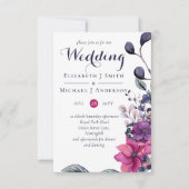 Fuchsia Dreams Wedding Invitation met Env SMALL (Voorkant)
