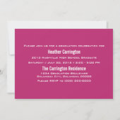 Fuchsia Elegant Script Photo Invitation (Dos)