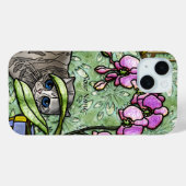 Fuchsia en Big-Eyed Kat - gepersonaliseerd Case-Mate iPhone Case (Achterkant (horizontaal))
