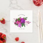 Fuchsia en Paarse shabby Wedding Servet (Insitu)