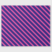 Fuchsia en Paarse Stripes Cadeaupapier (Vlak)