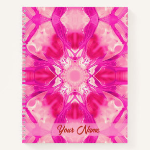 Fuchsia en Pastel Roze Tie Dye Patroon Journal Notitieboek