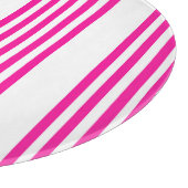 Fuchsia en wit vijf strepen patroon snijplank (Hoek)