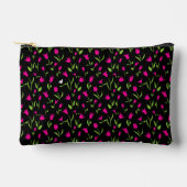 Fuchsia en witte tulpen op zwarte achtergrond etui (Voorkant)