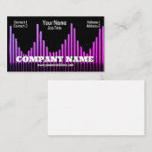 Fuchsia Equalizer Bars Waves Audio Sound DJ Visitekaartje (Voorkant / Achterkant)