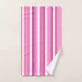 Fuchsia et beige cinq rayures motif (Serviette à main)