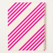 Fuchsia et beige cinq rayures motif (Dos)
